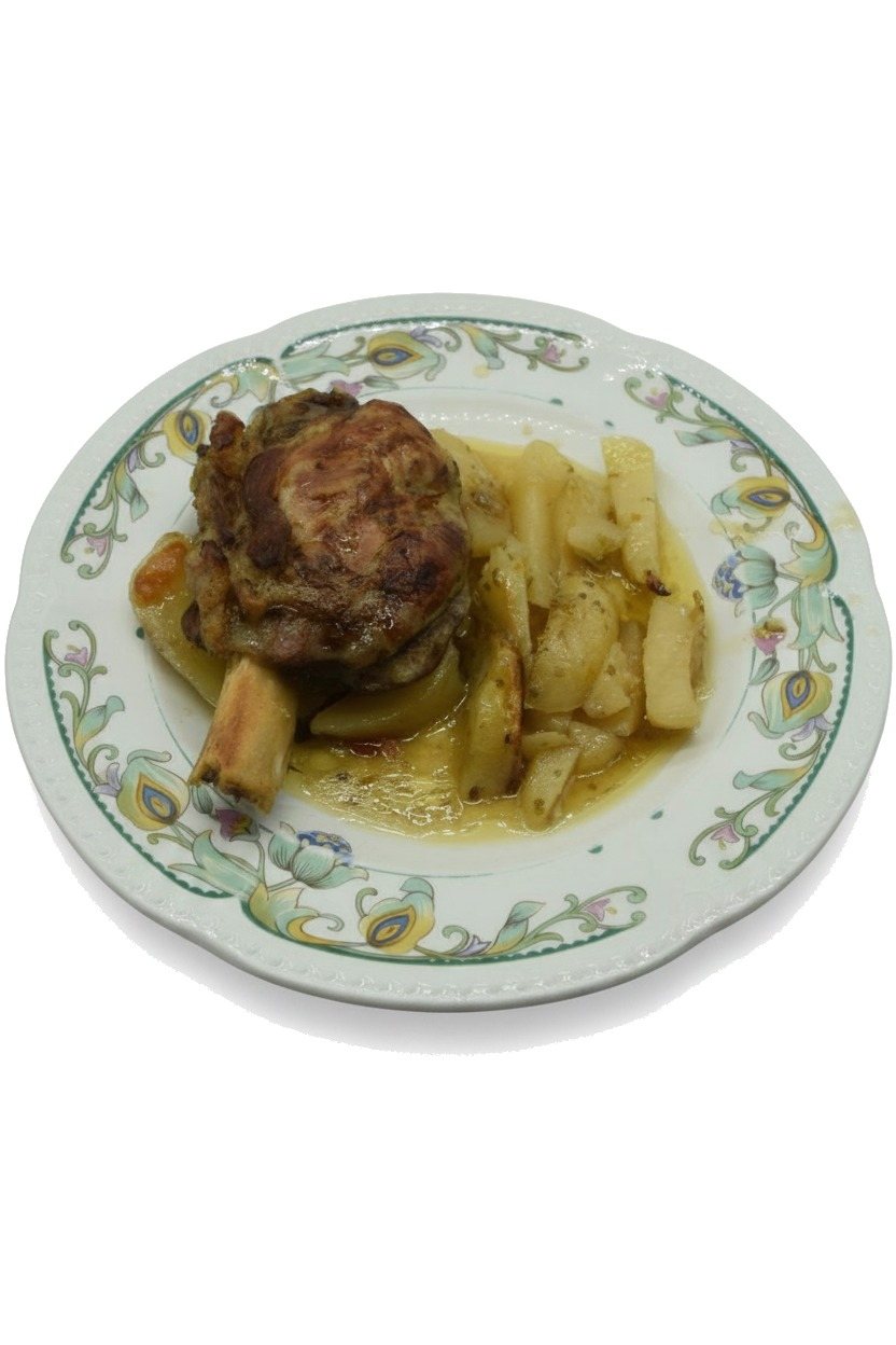 codillo con patatas