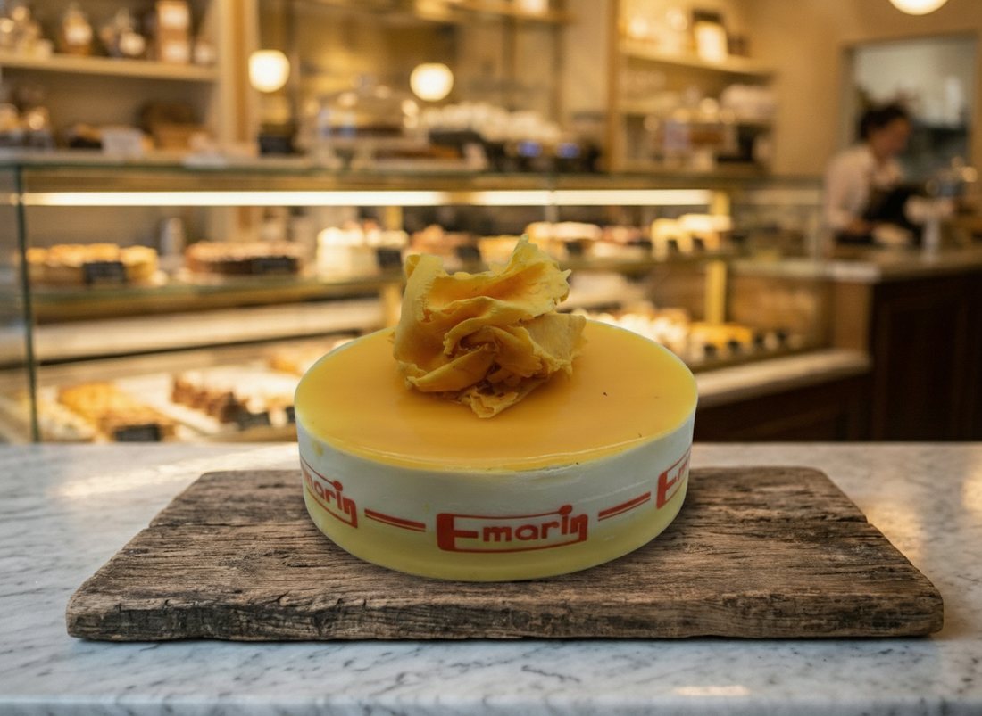 mousse de mango con chocolate blanco